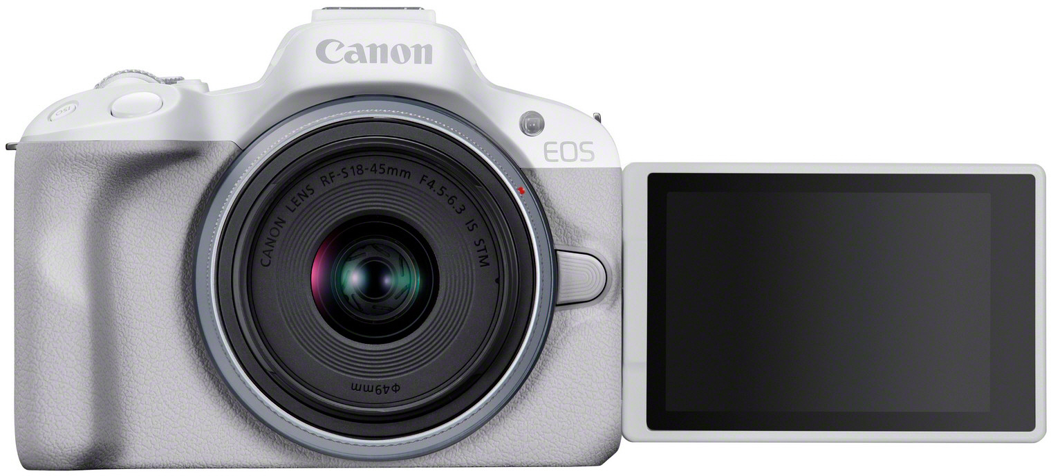 完動品 Canon EOS R50 / RF-S 18-45mm #26131 Canon EOS R50 + RF-S 18-45mm F4.5-6.3 IS STM Kit Wit: beste