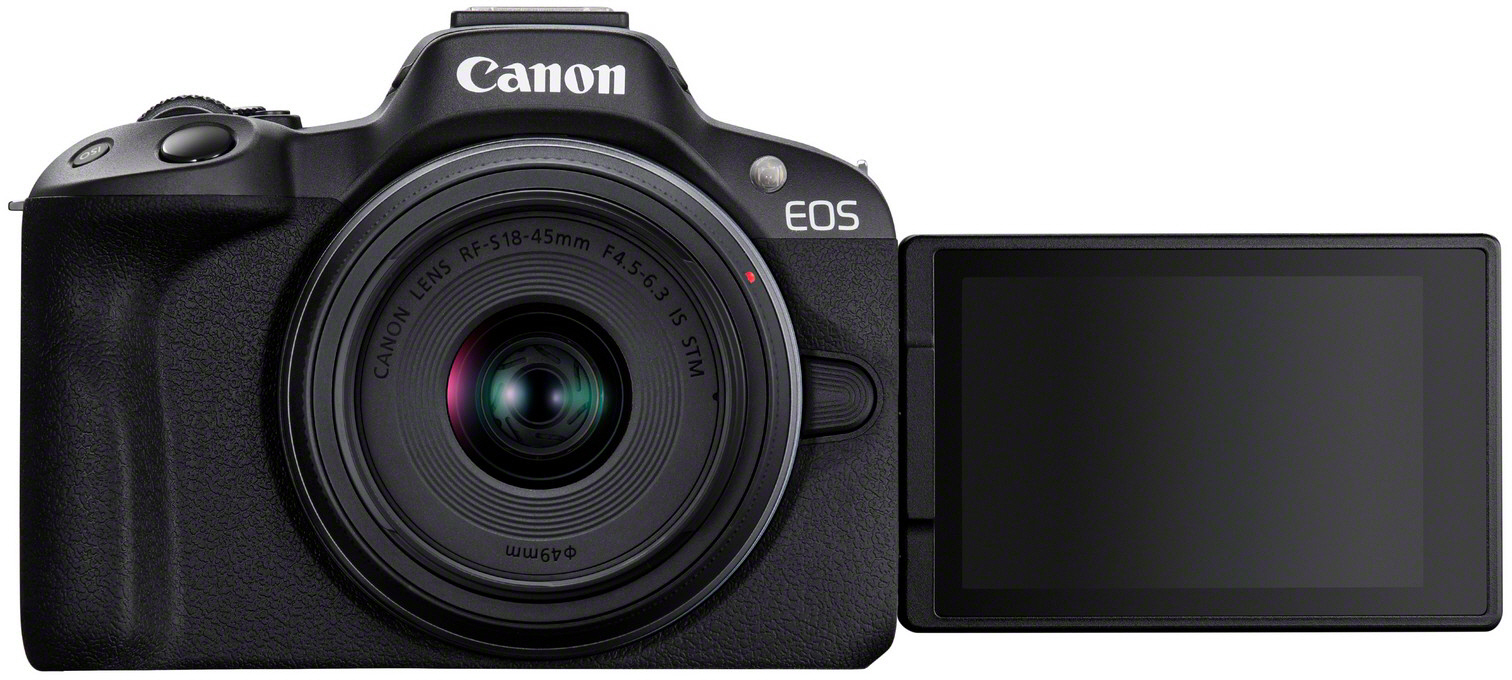 Canon EOS R50 + RF-S 18-45mm F4.5-6.3 IS STM Kit Zwart: beste