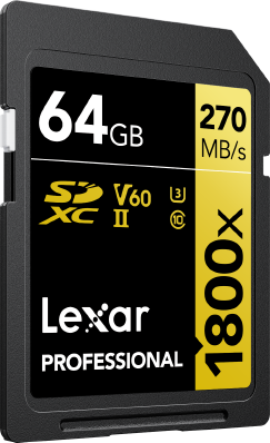 Lexar Professional 1800x SDXC UHS-II Card GOLD 64GB: beste prijs