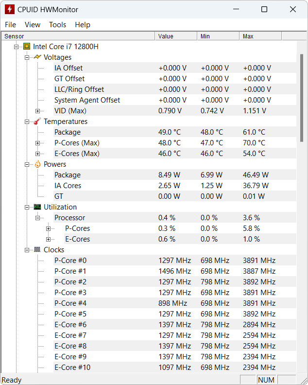 HWMonitor 1.29 screenshot HWMonitor
