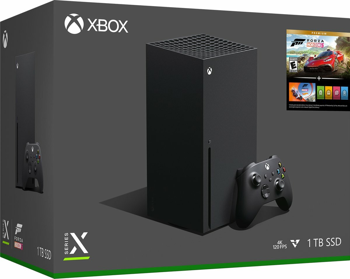 Microsoft Xbox Series X 1TB, Disc Drive + Forza Horizon 5 Zwart