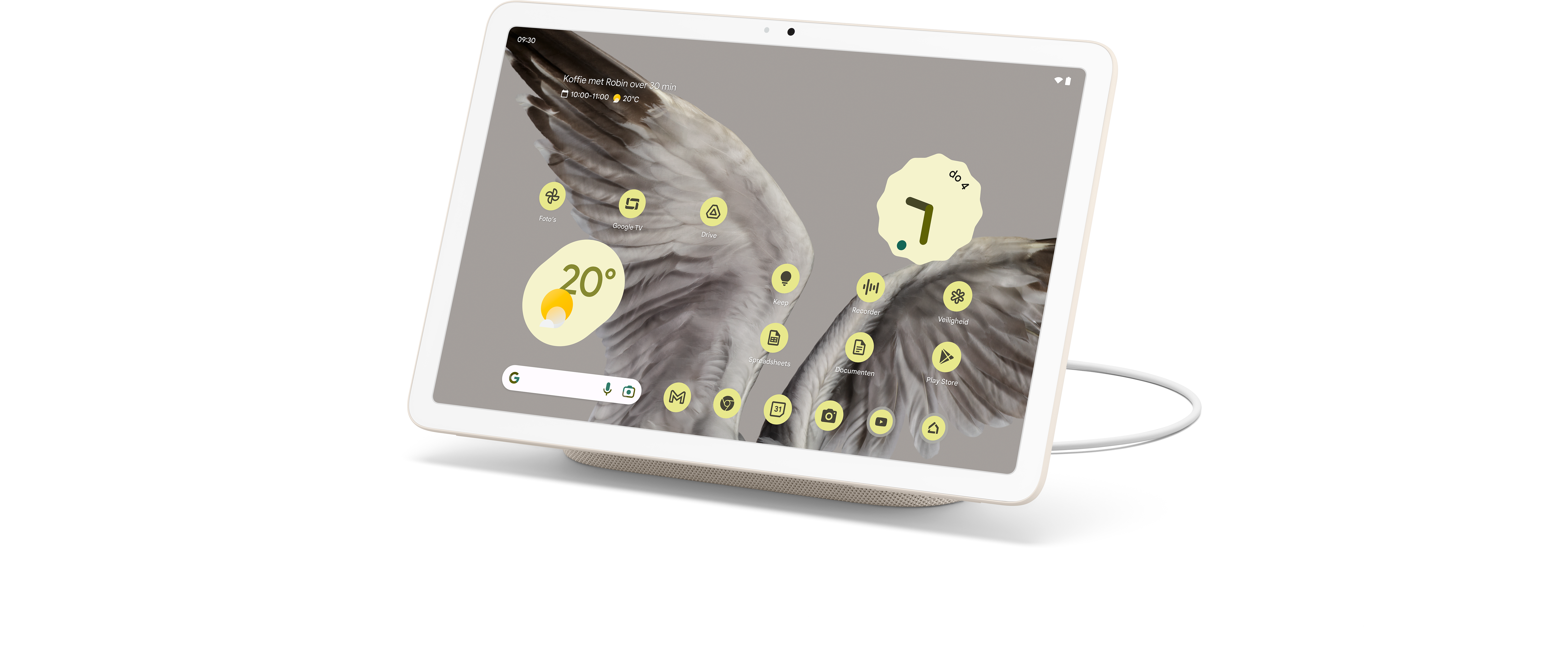 Google Pixel Tablet inclusief Oplaaddock met speaker 128GB Crème
