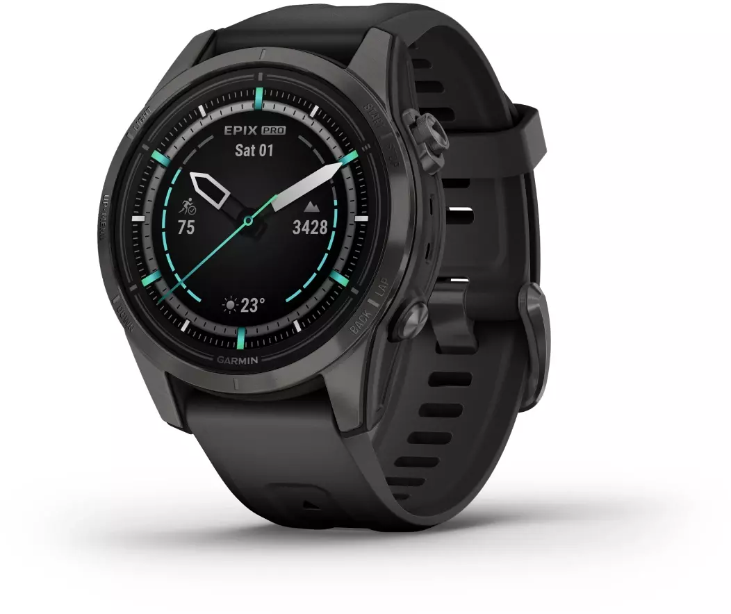 Garmin epix Pro (Gen 2), 47mm, Sapphire Edition, Grijs (Zwart