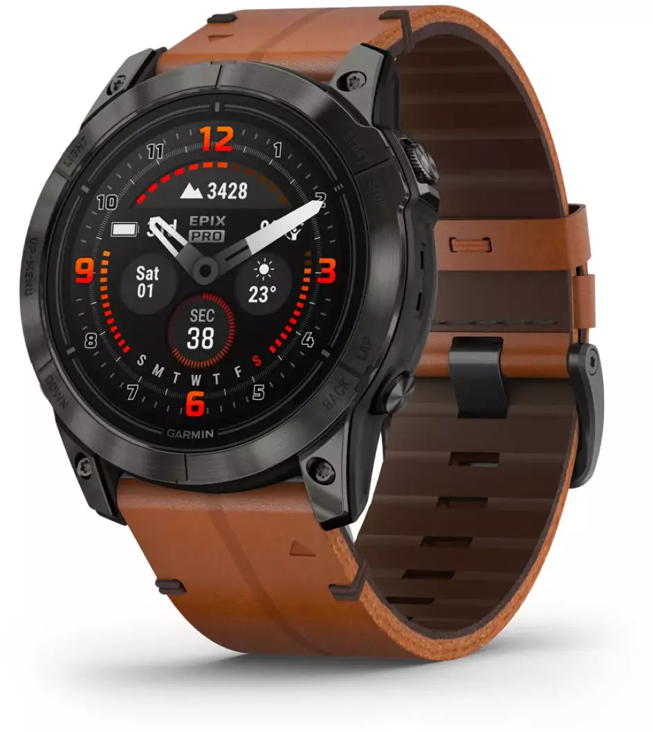 Garmin epix Pro (Gen 2), 51mm, Sapphire Edition (lederen band