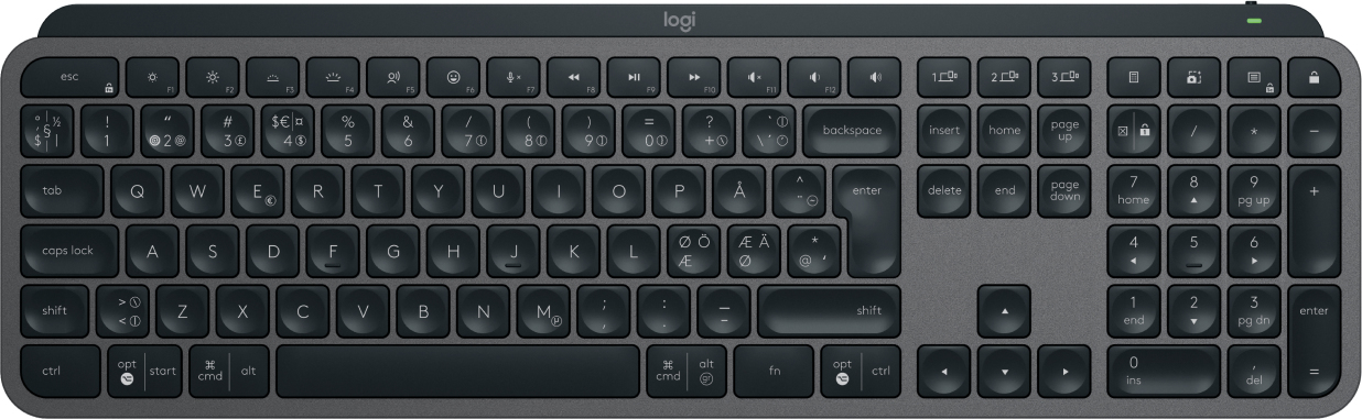 Logitech MX Master 3 en Verticaal Avançoerende Muis, MX Keys Plus, Craft Toetsenbord - USB C Oplaadkabel Fast Charge (1 m) Zwart