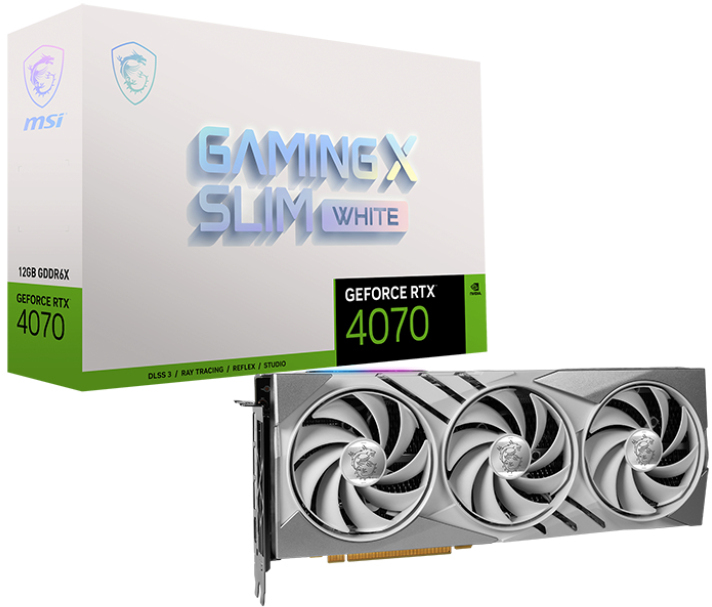 MSI GeForce RTX 4070 GAMING X SLIM WHITE 12G: beste prijs MSI GeForce RTX 4070 GAMING X SLIM WHITE 12G: beste prijs