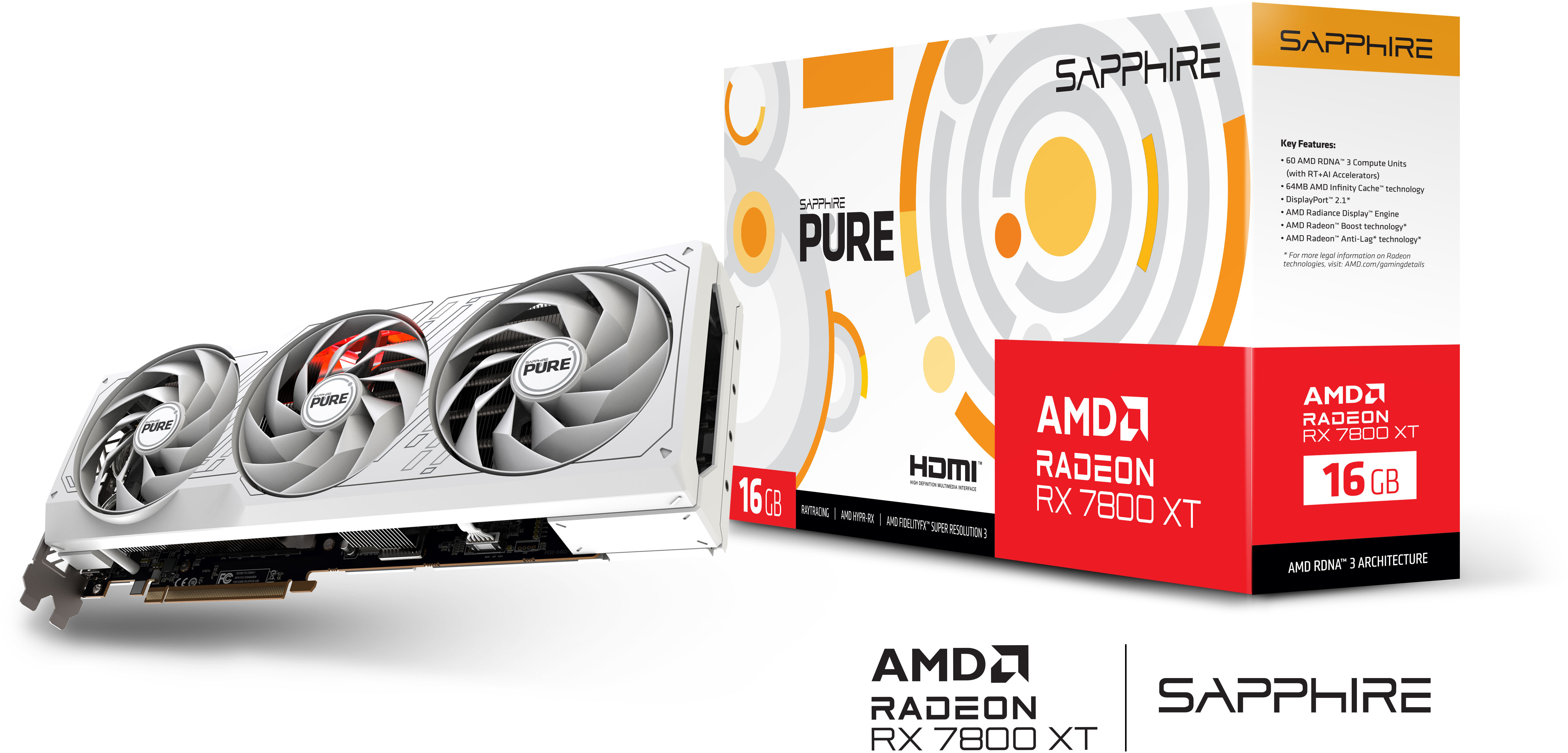 Sapphire Radeon RX 7800 XT 16GB 本体 Sapphire Pure AMD Radeon RX 7800 XT 16GB: beste prijs - Tweakers