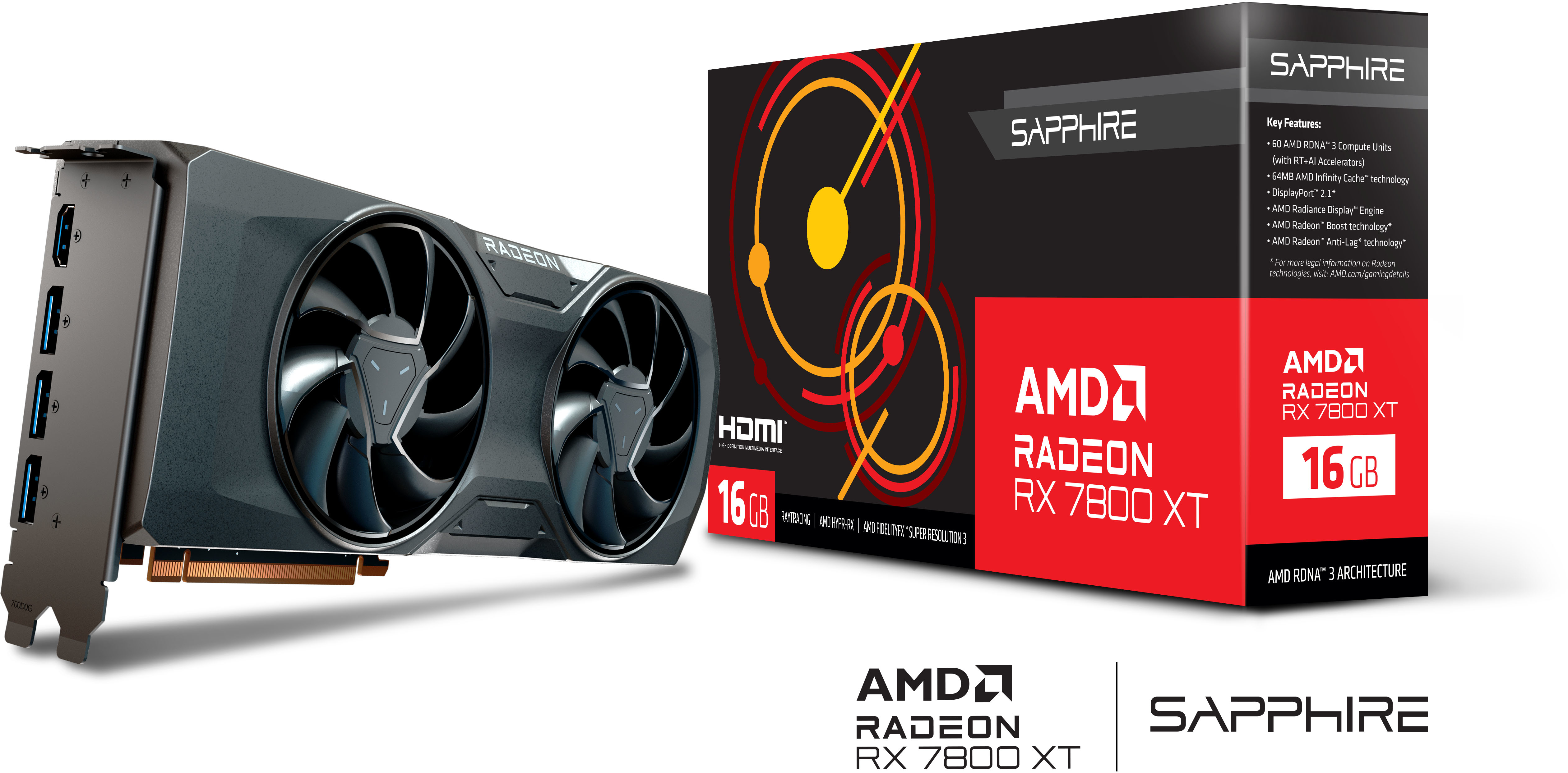 Sapphire Radeon RX 7800 XT 16GB 本体 SAPPHIRE SAPPHIRE PULSE Radeon RX 7800 XT GAMING 16GB GDDR6