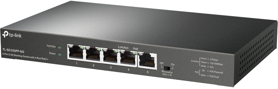 TP-Link 5-Port 2.5G Desktop Switch with 4-Port PoE++: beste prijs