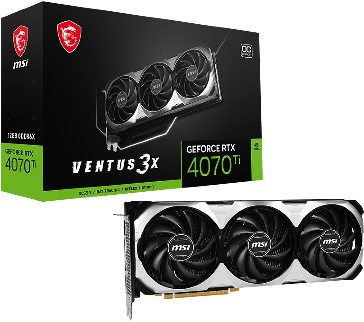 MSI製GeForce RTX 4070 Ti VENTUS 3X 12G OC MSI GeForce RTX 4070 Ti VENTUS 3X 12G OC: beste prijzen, echte