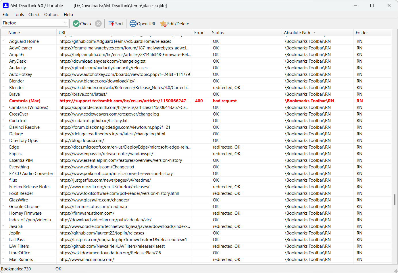 AM-DeadLink 6.0 screenshot (620 pix) AM-DeadLink 6.0 screenshot (620 pix)