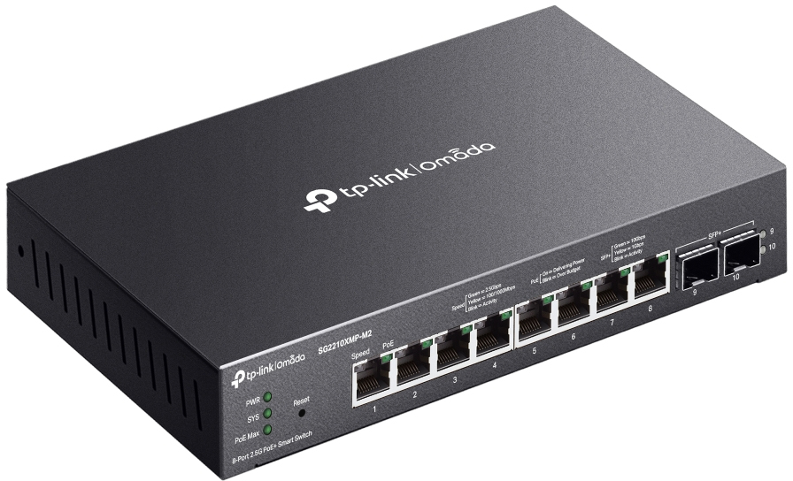 TP-Link Omada 8-Port 2.5GBASE-T and 2-Port 10GE SFP+ Smart Switch