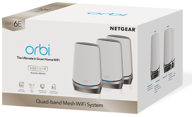 Specificaties van Netgear Orbi AXE11000 Mesh WiFi 6E-systeem