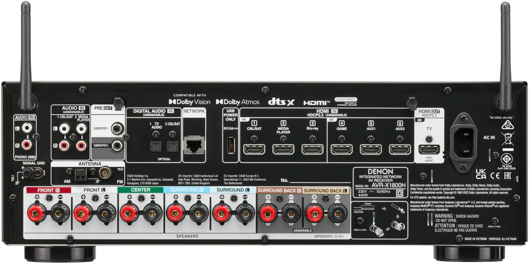 【美品】　DENON AVR-X1800H Denon AVR-X1800H: beste prijs - Tweakers