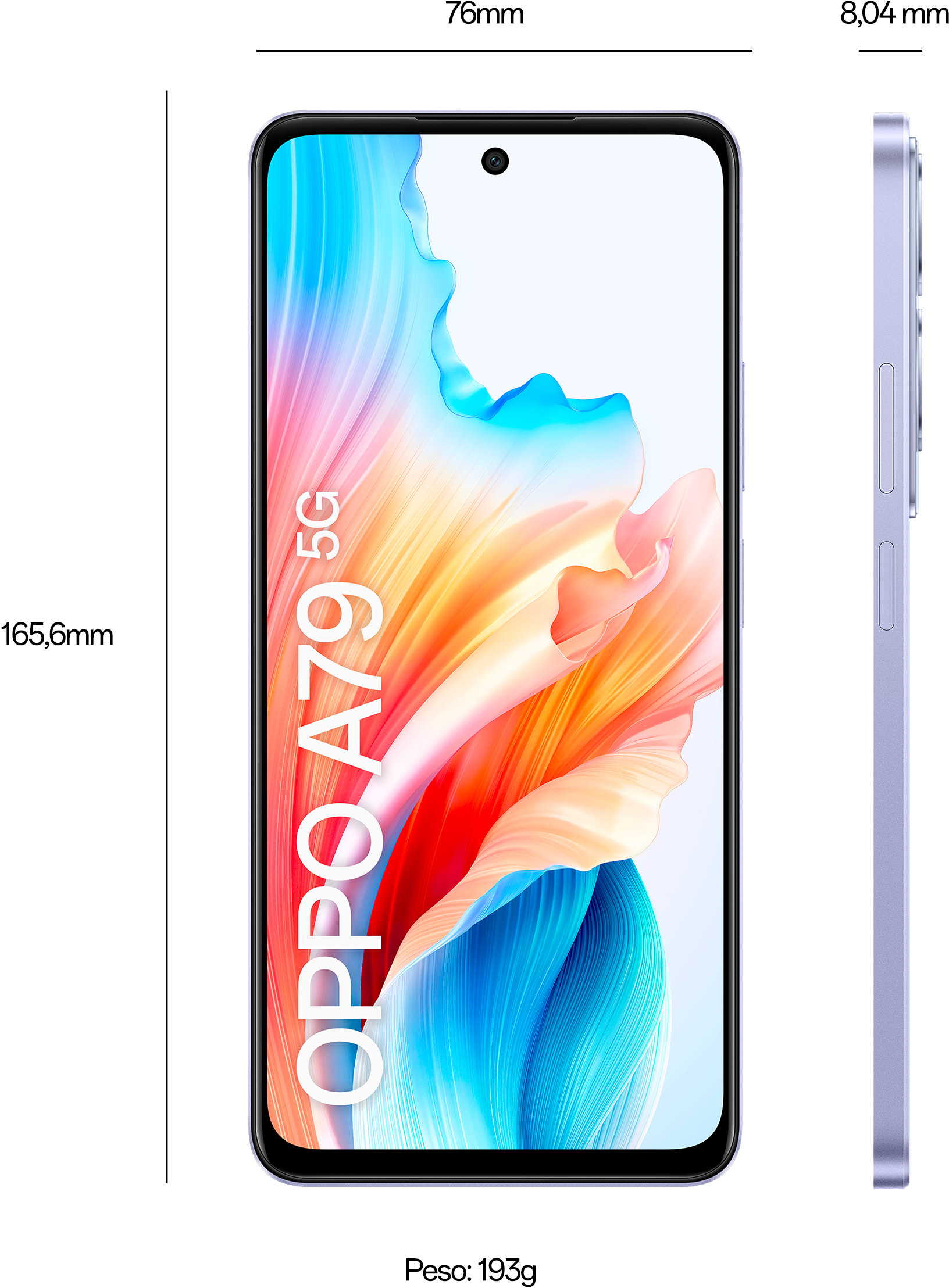 OPPO A79 5G, 8GB ram, 256GB opslag Paars: beste prijzen, echte