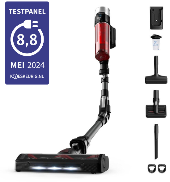Rowenta X-Force Flex 9.60 RH2077WO handstofzuiger Zwart, Rood Zakloos