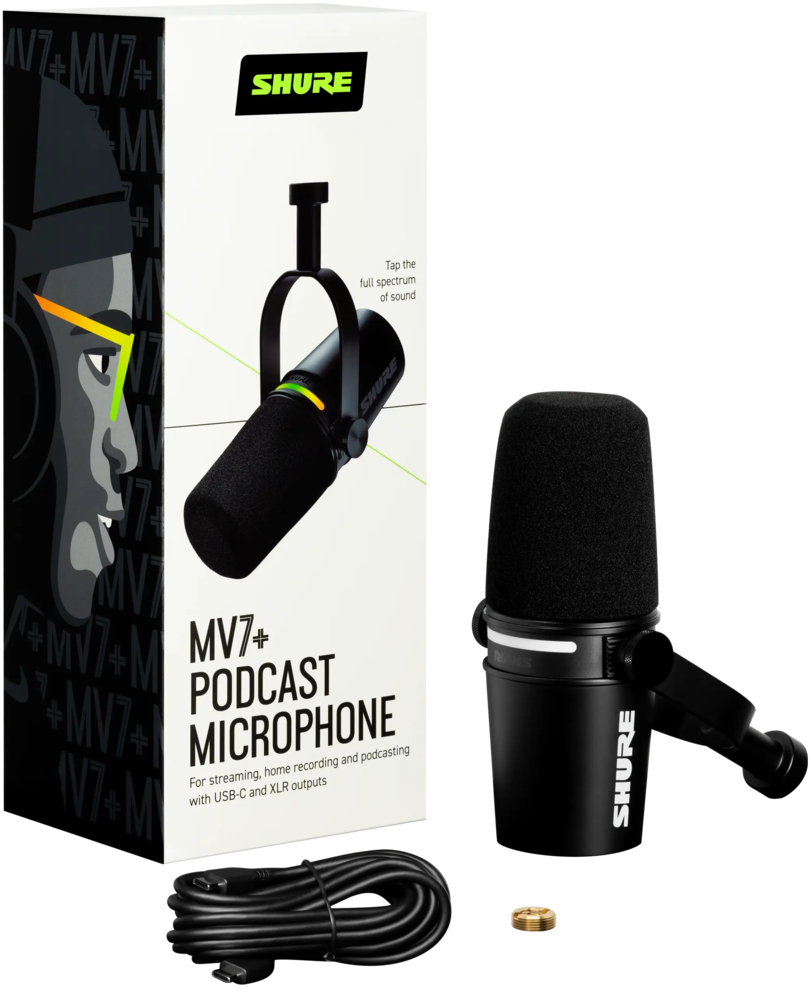 Shure MV7+ Zwart: beste prijs - Tweakers