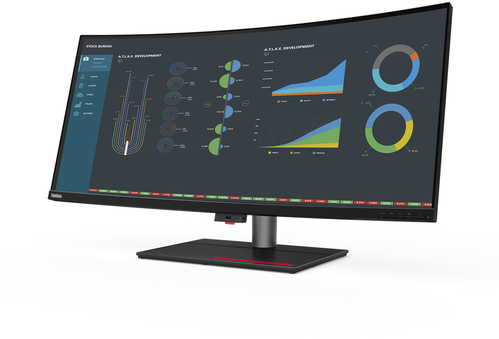 Lenovo ThinkVision P40w-20 (zonder webcam, 62C1GAT6EU) Zwart 