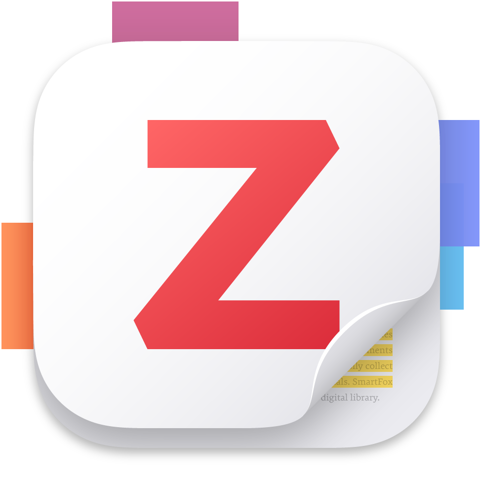 Zotero logo (Über)
