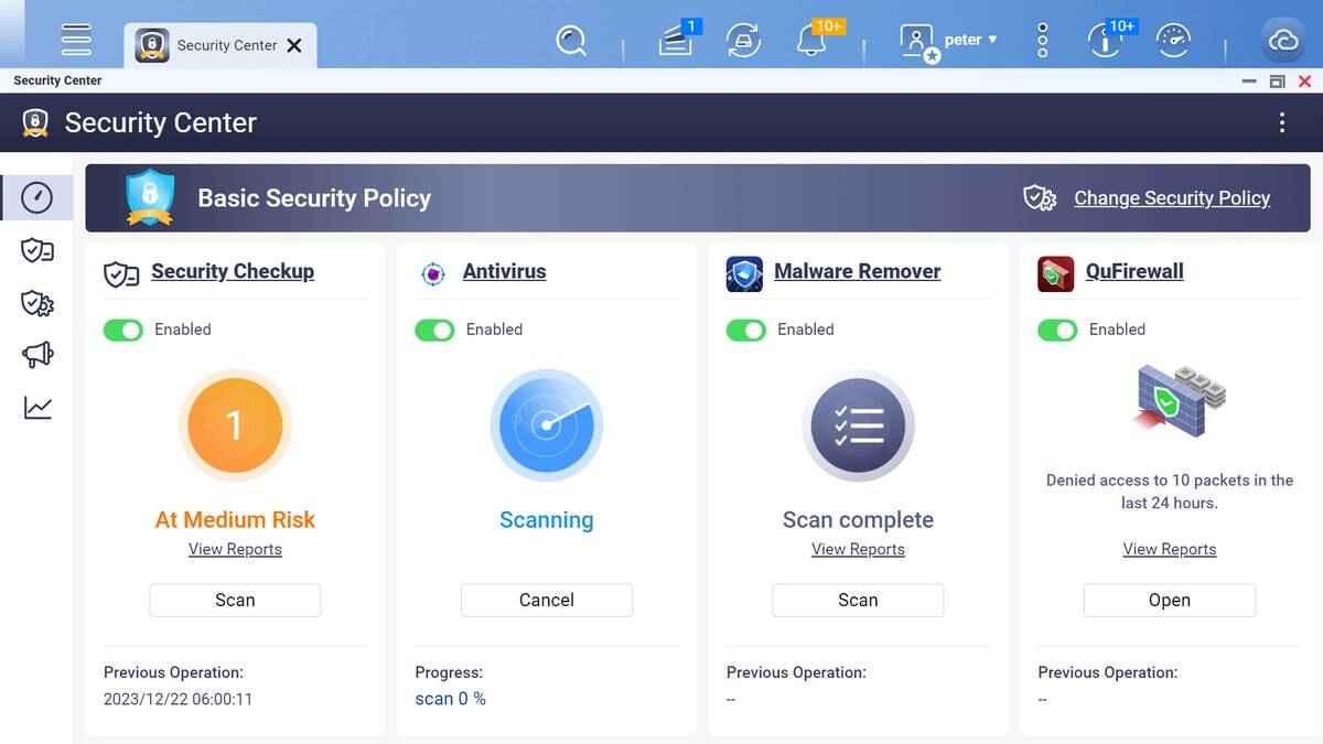 QNAP QTS 5.2 Security Center