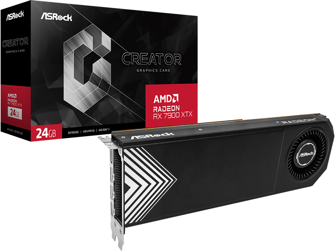 ASRock AMD Radeon RX 7900 XTX 本体 ASRock AMD Radeon RX 7900 XTX Creator 24GB: beste prijzen, echte