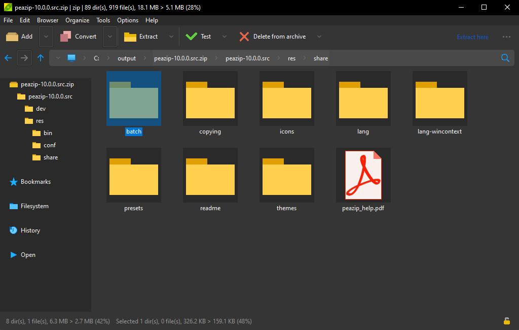PeaZip 10.0.0