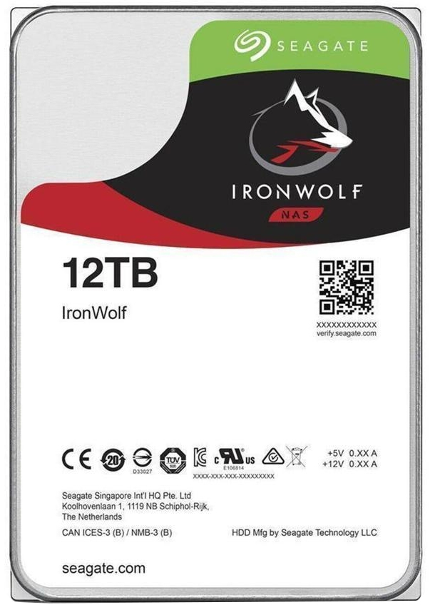 Seagate IronWolf 12TB HDD 4個 Seagate IronWolf, 12TB (ST12000VN0008, 4 pack): beste prijzen