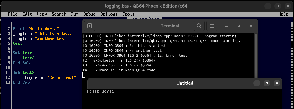 QB64 Phoenix Edition screenshot