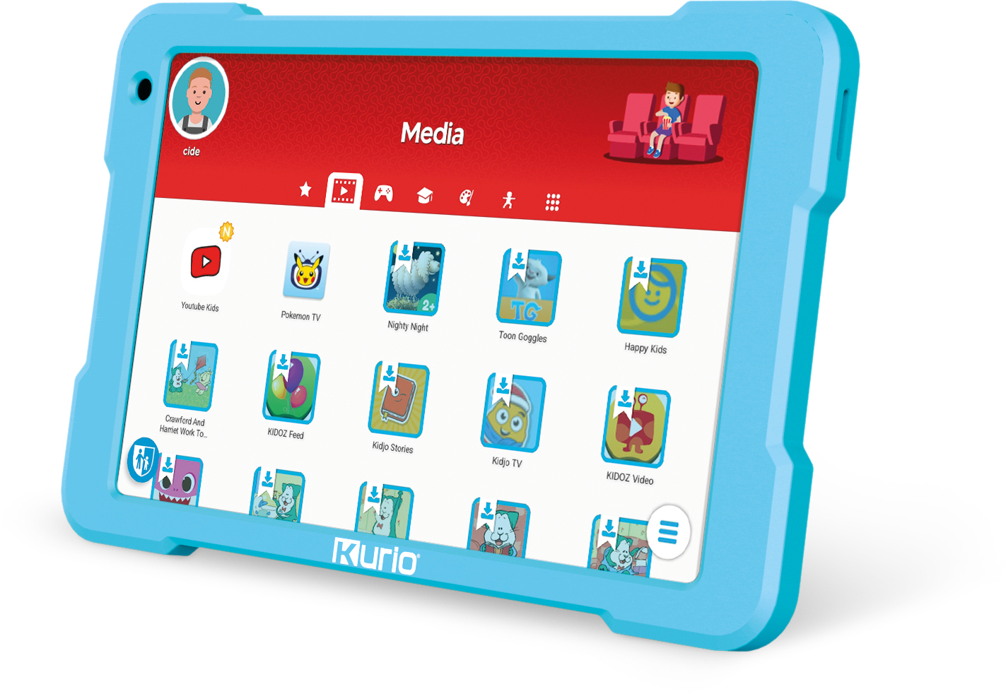 Kurio kindertablet Premium Nickelodeon 7 inch - blauw
