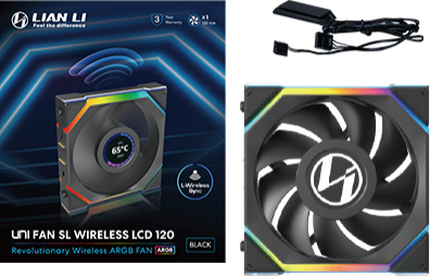 Lian Li Uni Fan SL Wireless LCD, 1-pack Zwart, 120mm: beste