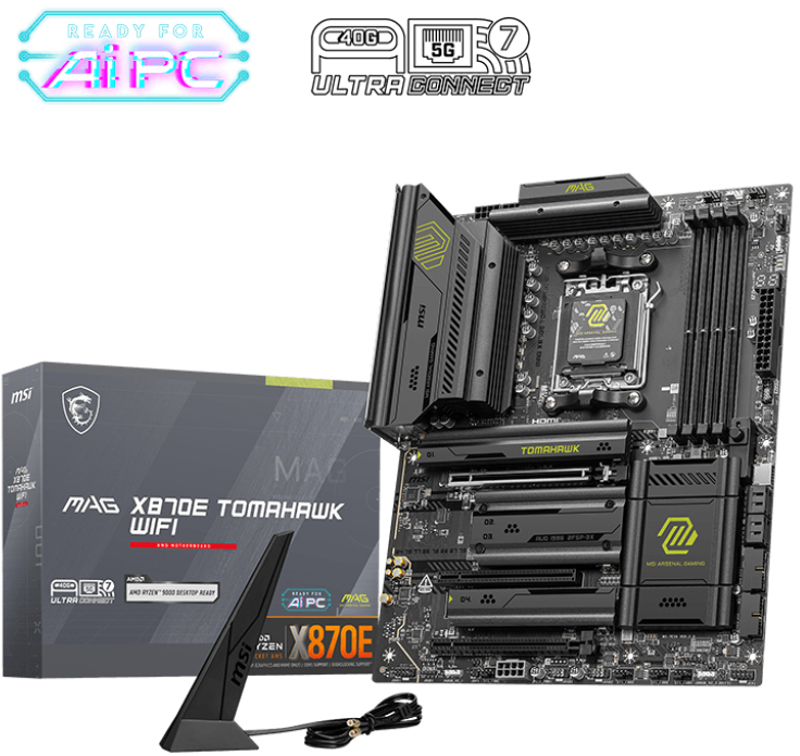 【新品未開封】MSI MAG X870E TOMAHAWK WIFI MSI MAG X870E Tomahawk WiFi: beste prijs - Tweakers