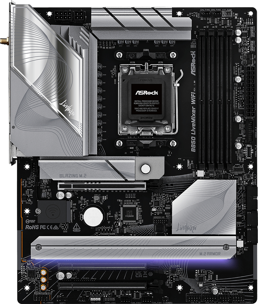 ASRock B850 LiveMixer WiFi: beste prijs - Tweakers