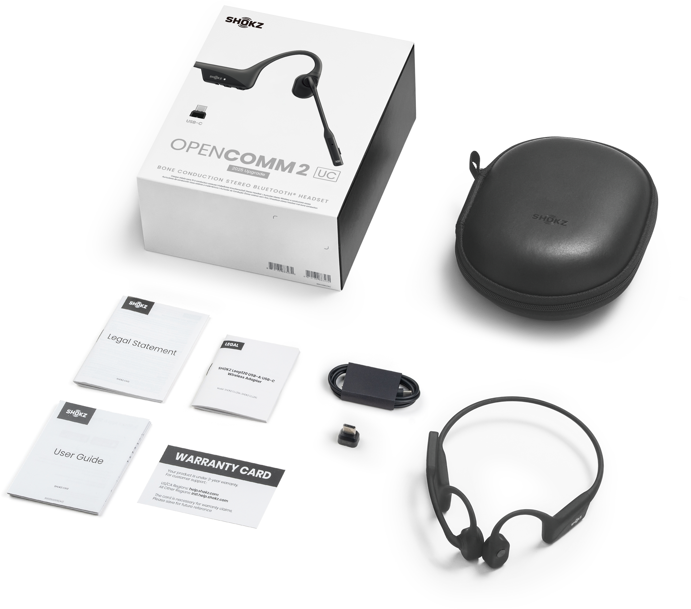 Shokz OpenComm2 UC 2025 Upgrade (USB-C Dongle) Zwart: beste