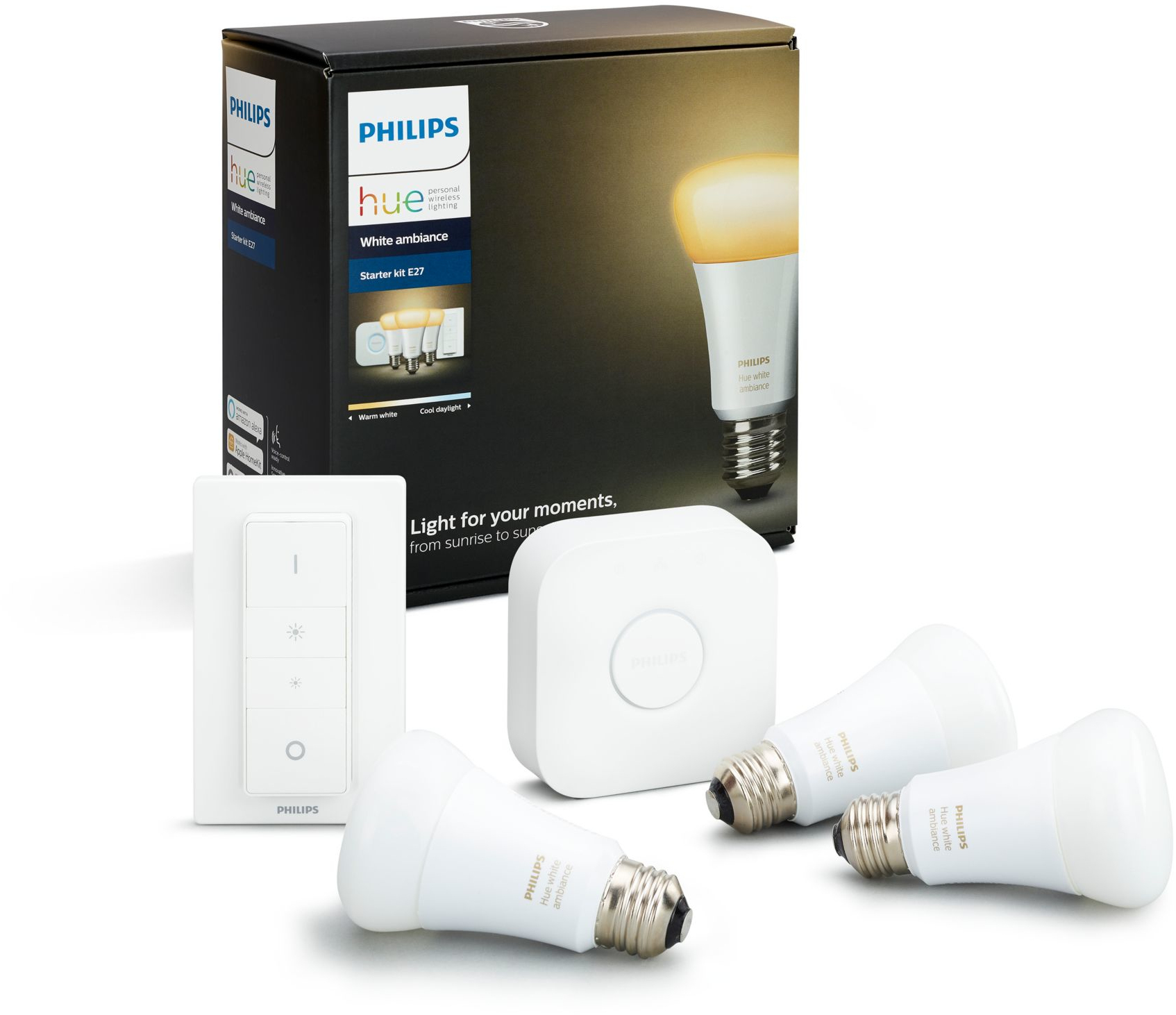 Philips Hue White Ambiance Starterkit E27 v2 - 3 lampen: beste