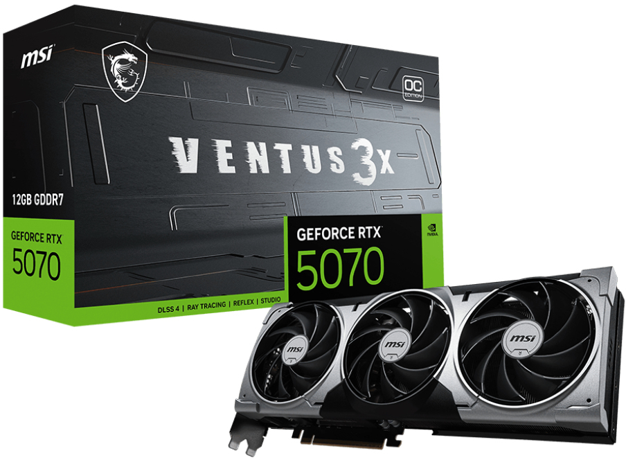 MSI GeForce RTX 5070 12G VENTUS 3X OC: beste prijs - Tweakers