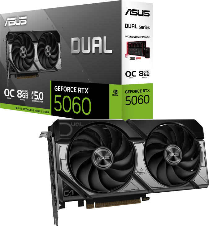 ASUS Dual GeForce RTX 5060 8GB OC Edition GDDR7: beste prijs