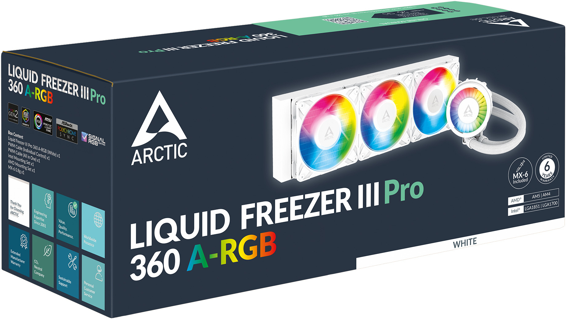 Arctic Liquid Freezer III Pro 360 A-RGB Wit: beste prijs - Tweakers