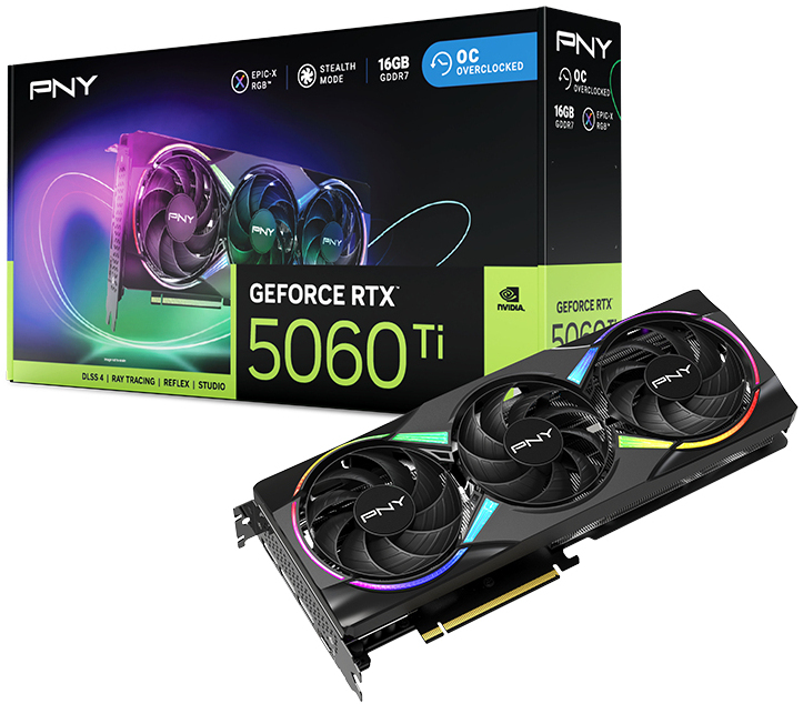 最終値下　PNY GeForce RTX 5060 Ti 16GB OC PNY GeForce RTX 5060 Ti 16GB EPIC-X RGB Overclocked Triple Fan
