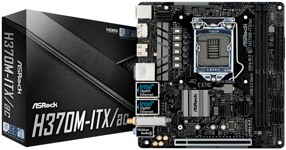 ASRock H370M-ITX/ac: beste prijs - Tweakers