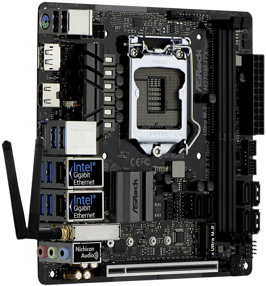ASRock H370M-ITX/ac: beste prijzen, echte reviews en specificaties