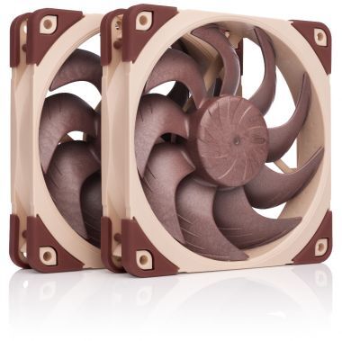 Noctua NF-A12x25 G2 PWM Sx2-PP Chromax.black – Dubbele Ventilator Set Voor Push-pull En Side-by-side Toepassingen (zwart)