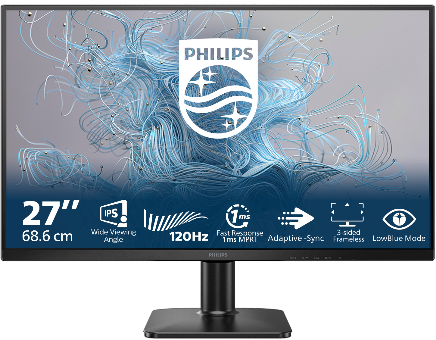 Minifire 27 inch monitor, USB type C-aansluiting, 120 Hz, Eye-Care voor zaken en kantoor, ultraslank frame, FHD 1080P computermonitor pc-scherm, flikkervrij, lage modus, HDMI-aansluiting (MF27X3AL