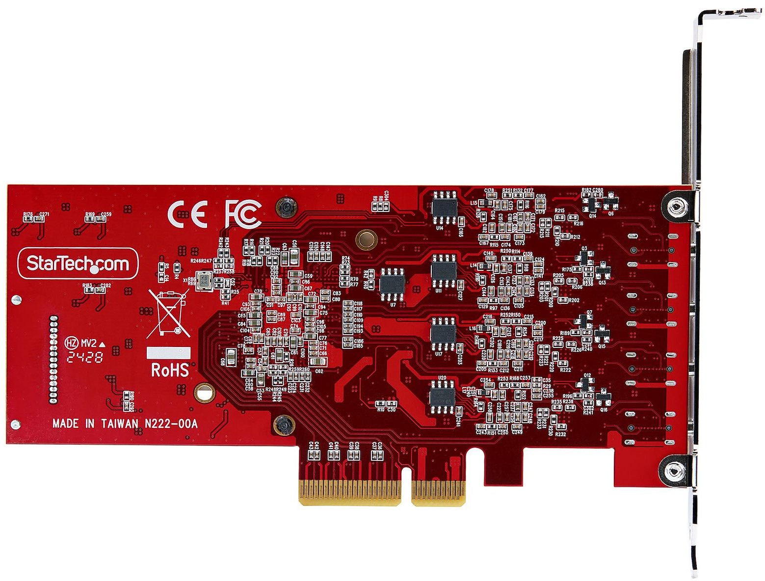 4-Port USB PCIe Kaart, USB 3.2 5Gbps, PCI Express Kaart met 4x Onafhankelijke USB Controllers, 4x USB-A Poorten