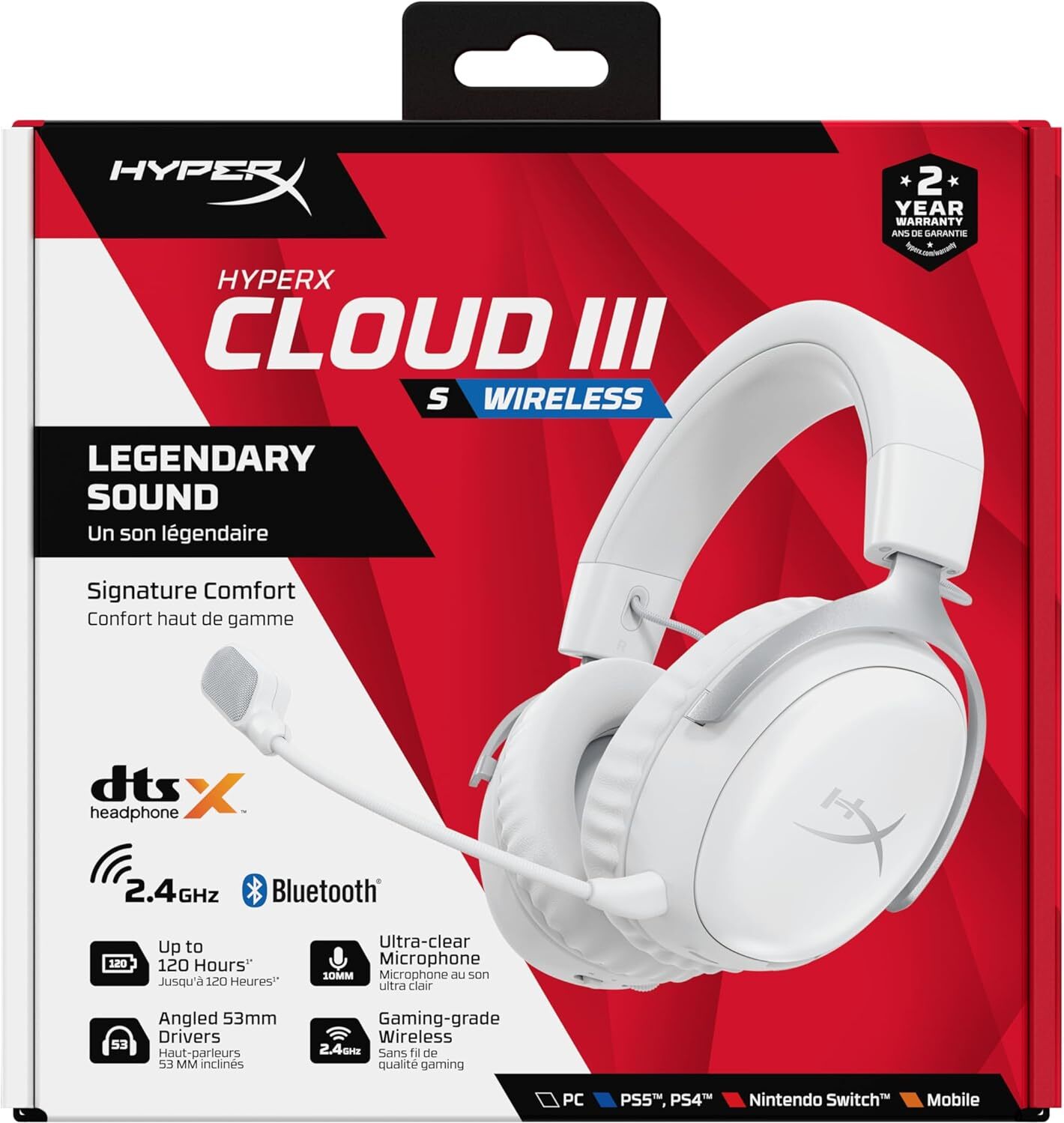 HyperX Cloud III S Wireless Wit: beste prijs - Tweakers