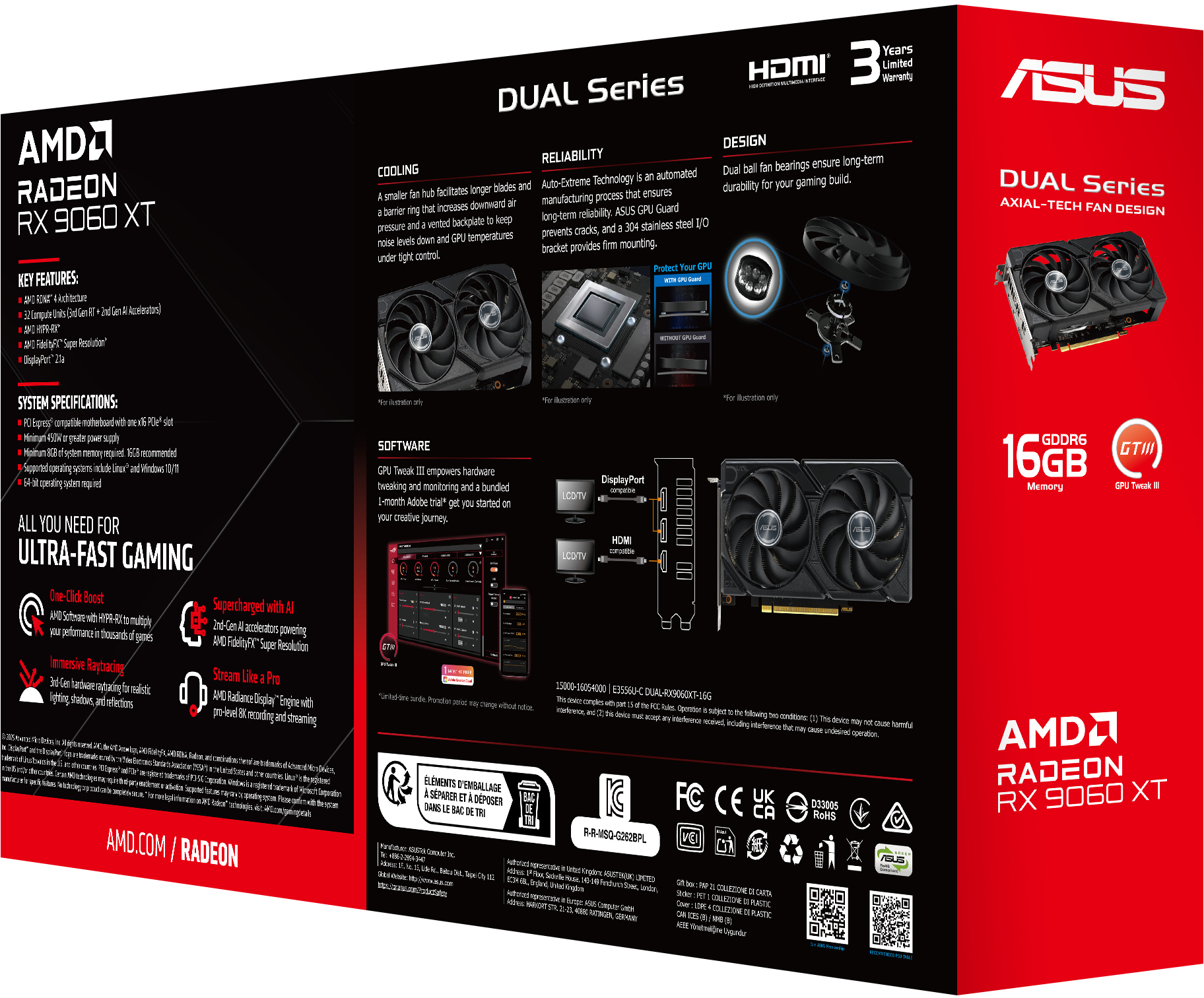 ASUS DUAL Radeon RX 9060 XT 16GB GDDR6: beste prijzen, echte