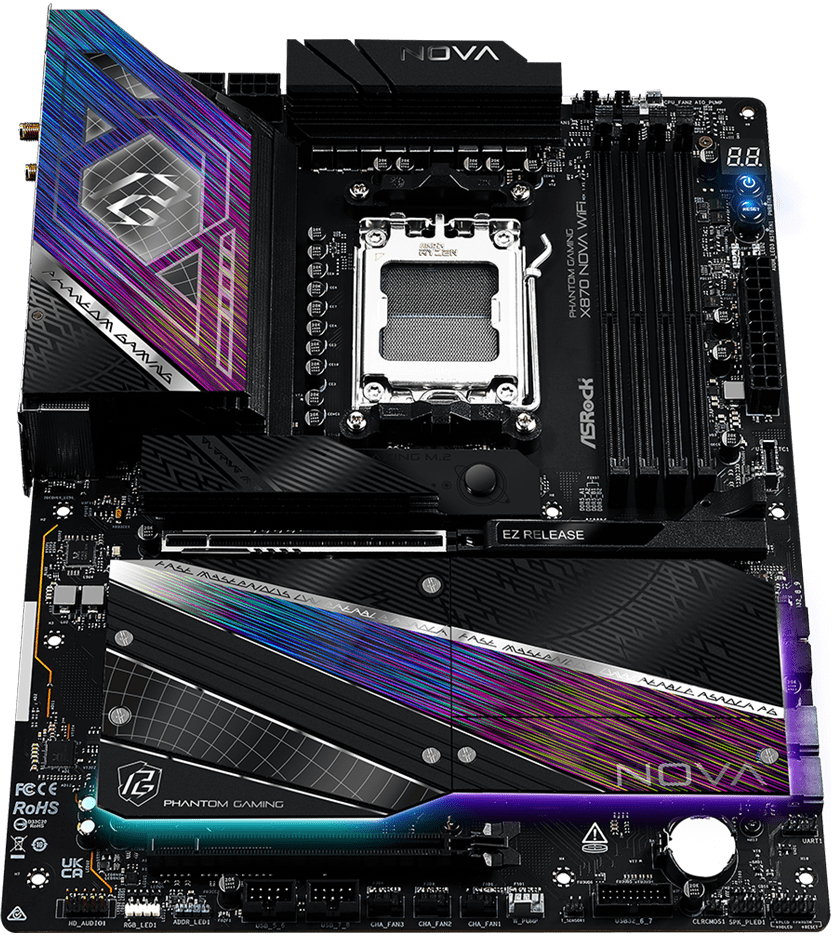 ASRock Phantom Gaming X870 NOVA WIFI: beste prijs - Tweakers
