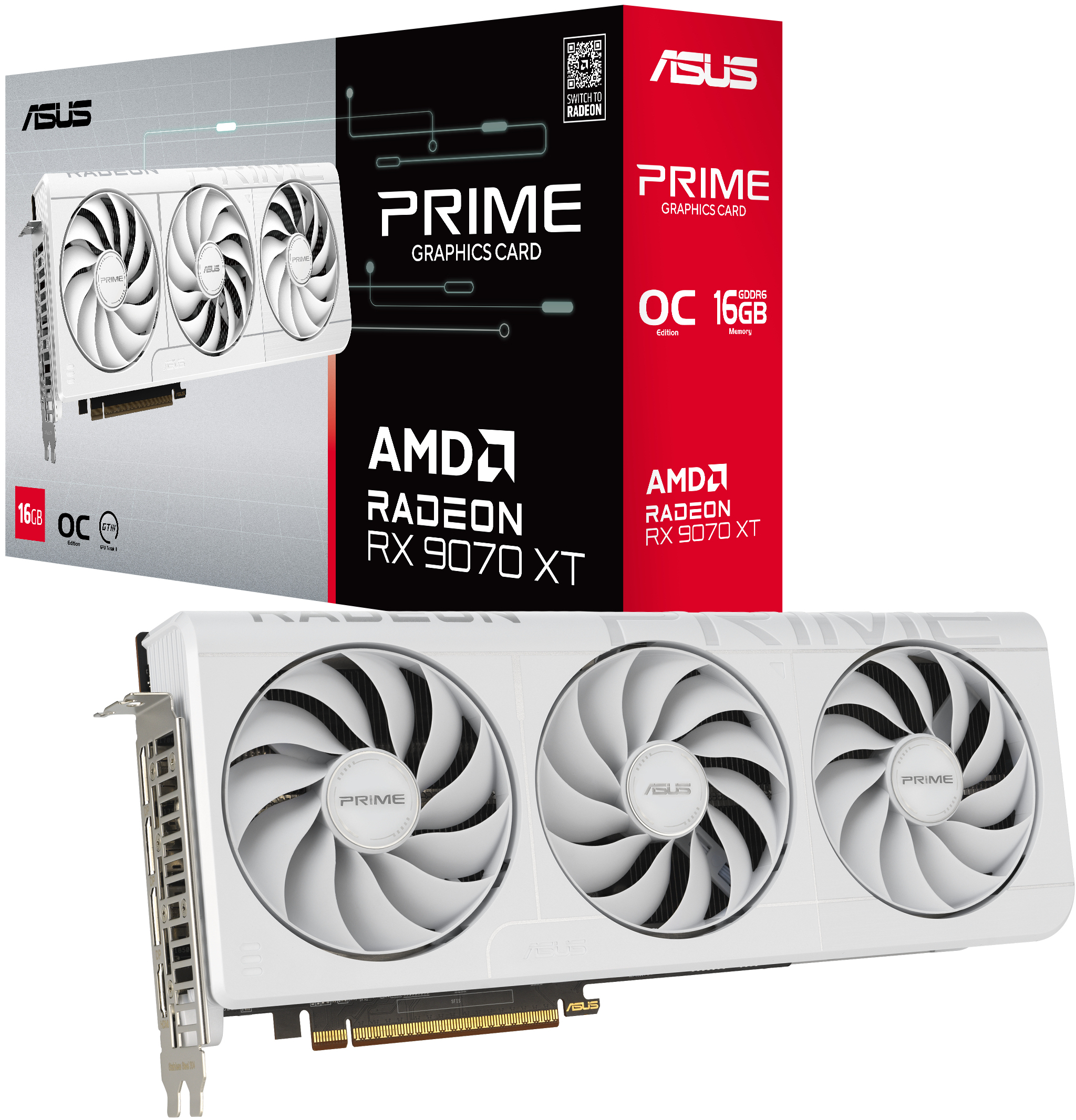 ASUS Prime Radeon RX 9070 XT White OC Edition 16GB GDDR6: beste