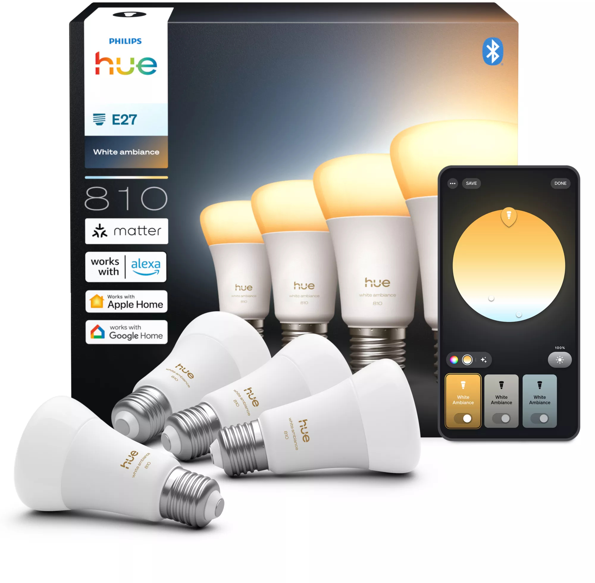 Philips Hue White Ambiance A60 - E27 slimme lamp - 810 lumen (4
