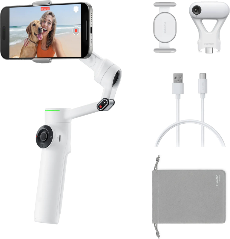 Insta360 Flow 2 Pro AI Tracker Bundle (Summit White): beste