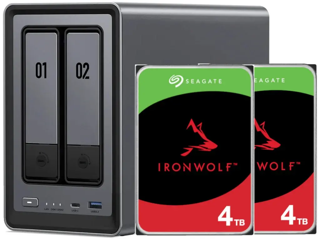 Ugreen NASync DXP2800 incl. 2x Seagate IronWolf schijven, 8TB
